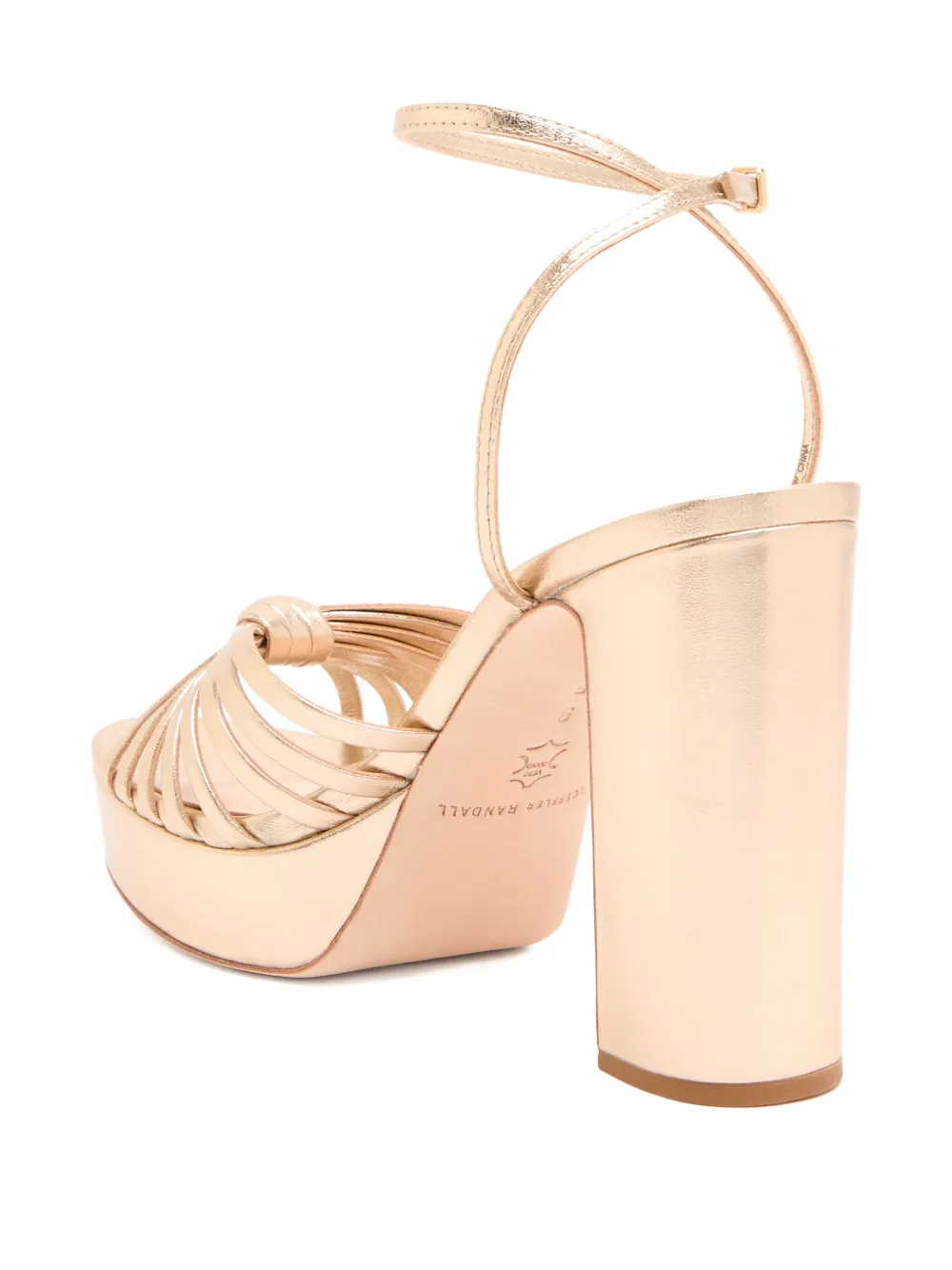 Loeffler Randall 120mm Rivka knot sandals Gold