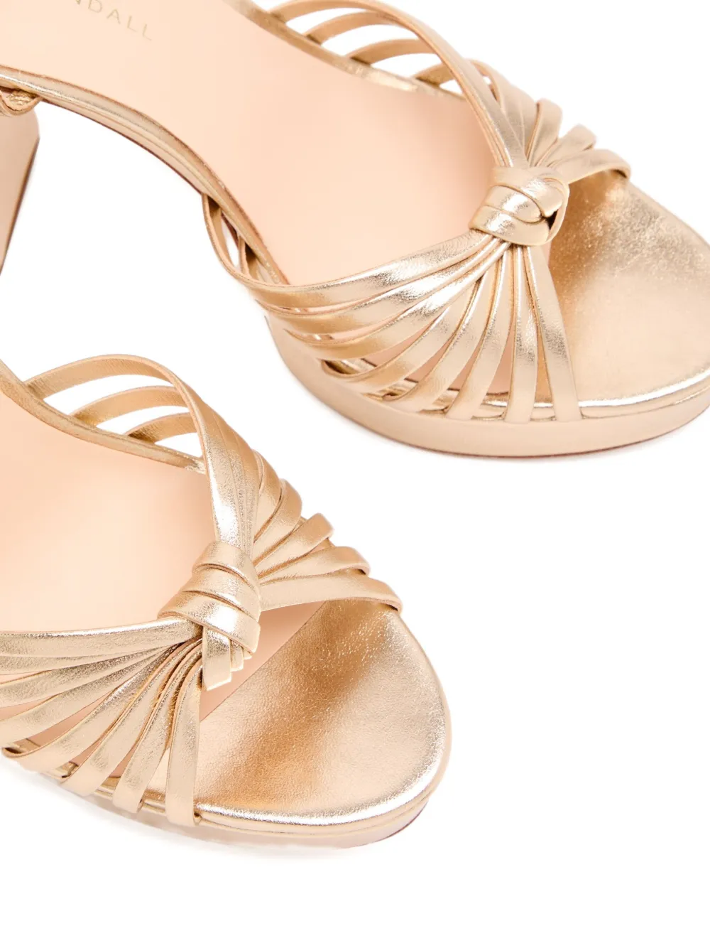 Loeffler Randall 120mm Rivka knot sandals Gold