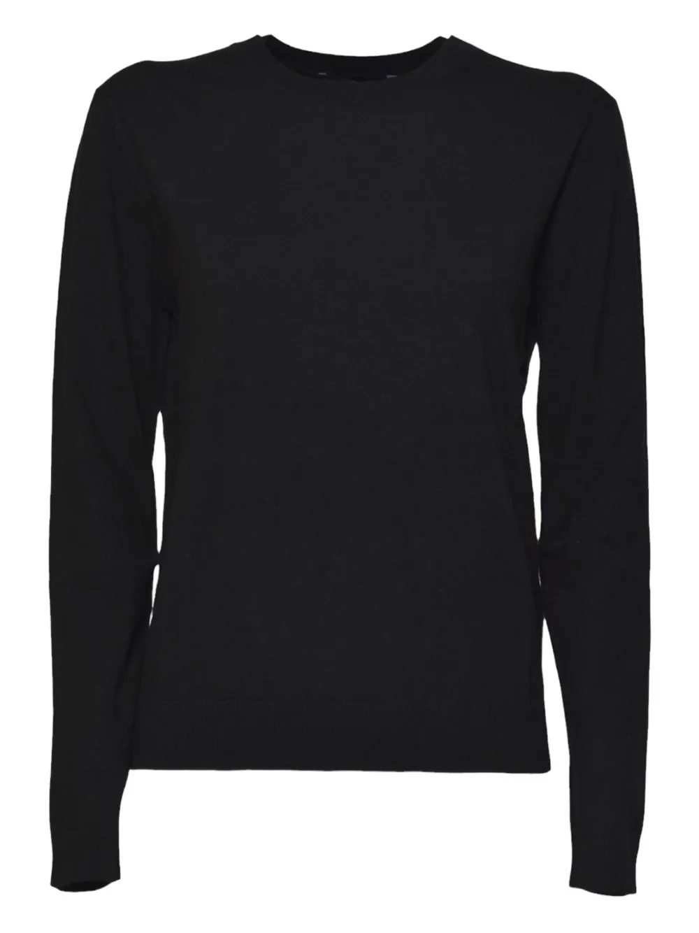 Weekend Max Mara Multie Long Sleeve Jersey Knit Top In Black