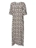 Weekend Max Mara floral-print short-sleeve midi dress - Brown