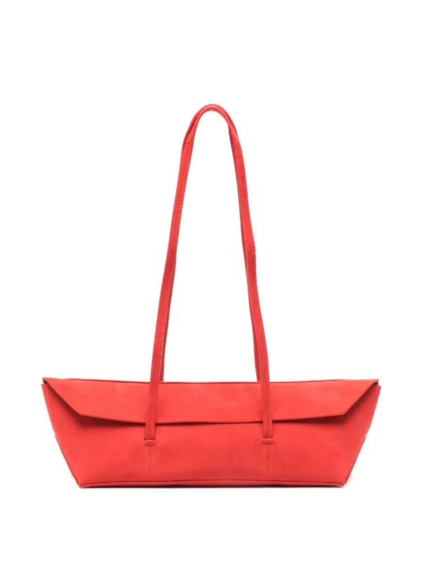 Christopher Esber Mini Gondola Suede Tote Bag in Red