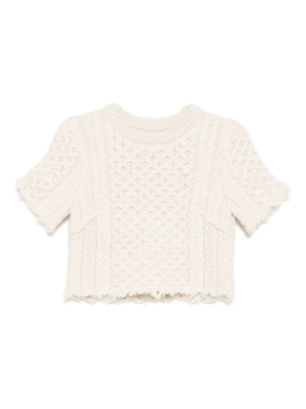 R13 Wollen top Beige