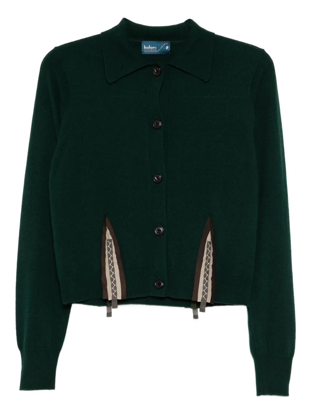 Kolor Wollen vest Groen
