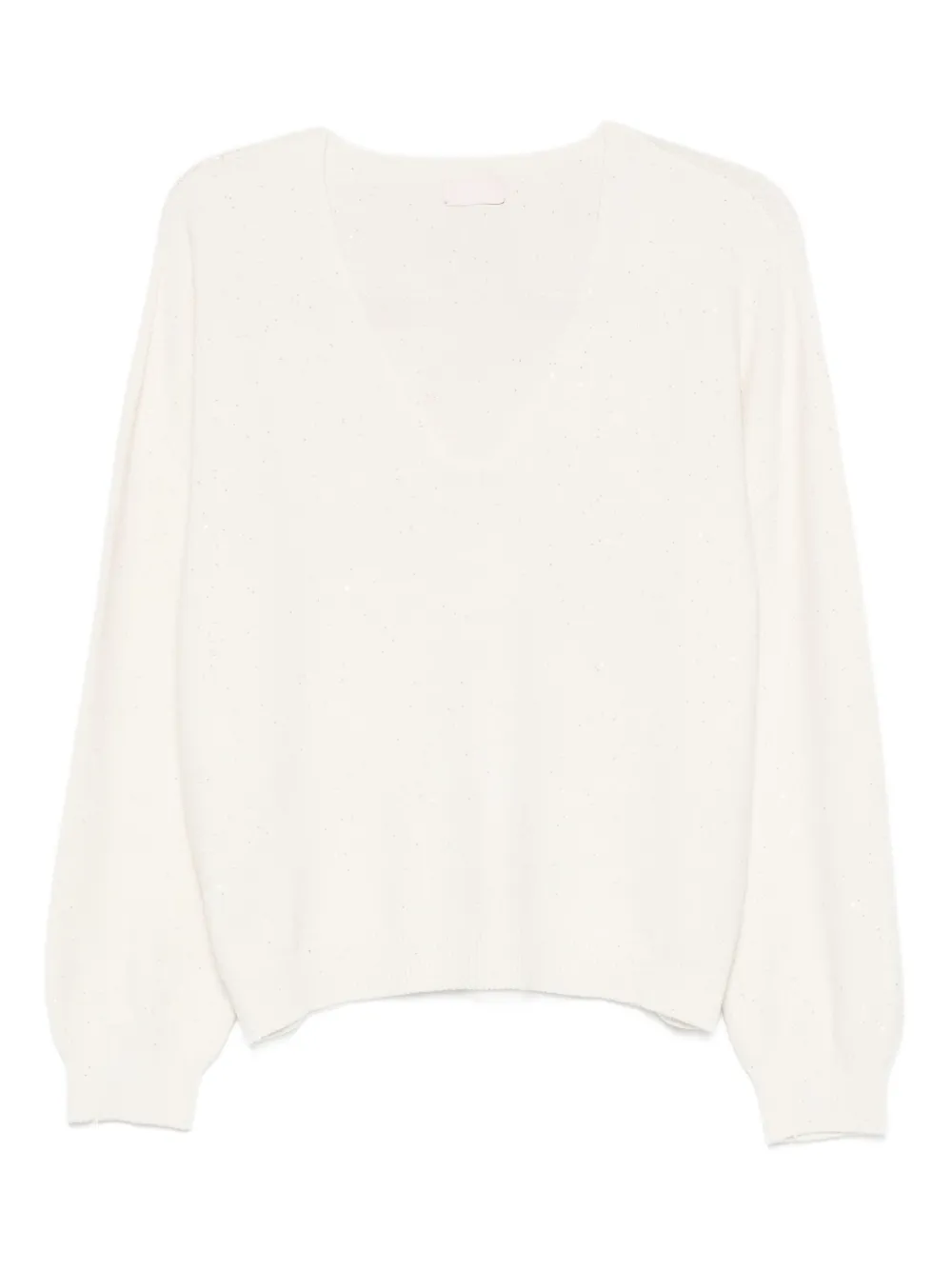 Liu •jo V-neck Sweater In Neutral