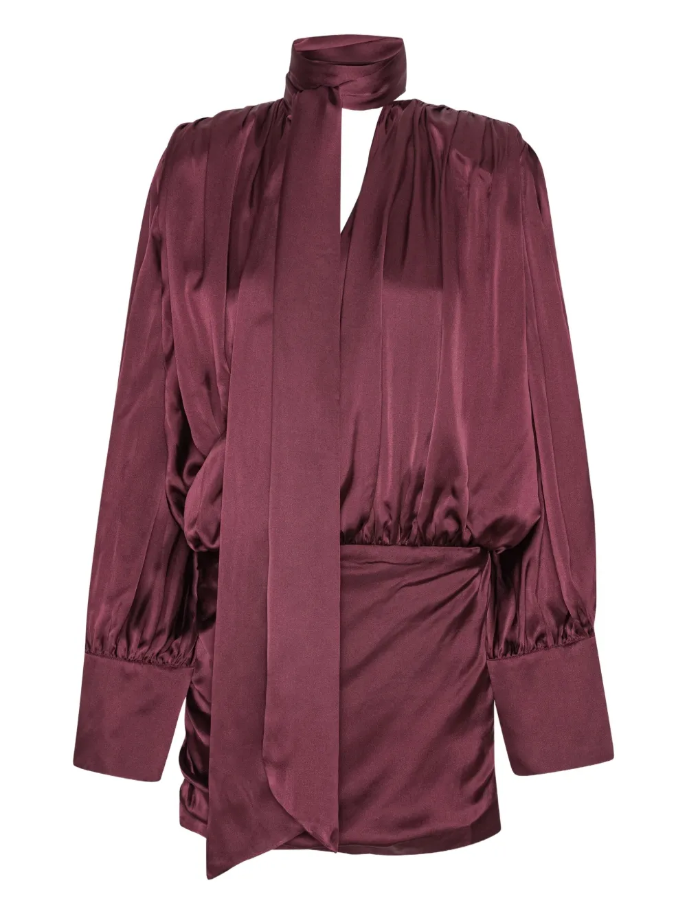 Rotate Birger Christensen V-neck Mini Dress In Red