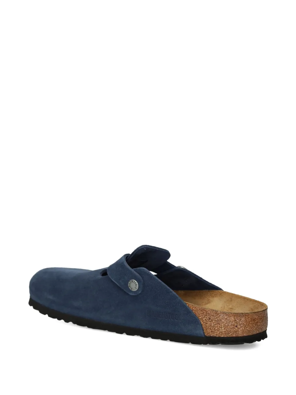 Birkenstock Boston buckle suede mules Blue