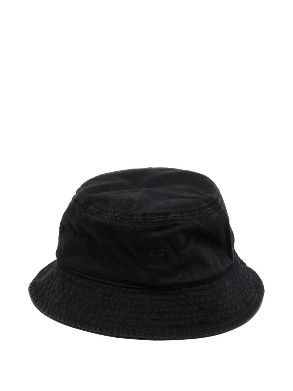 Y-3 logo-embroidered bucket hat Zwart