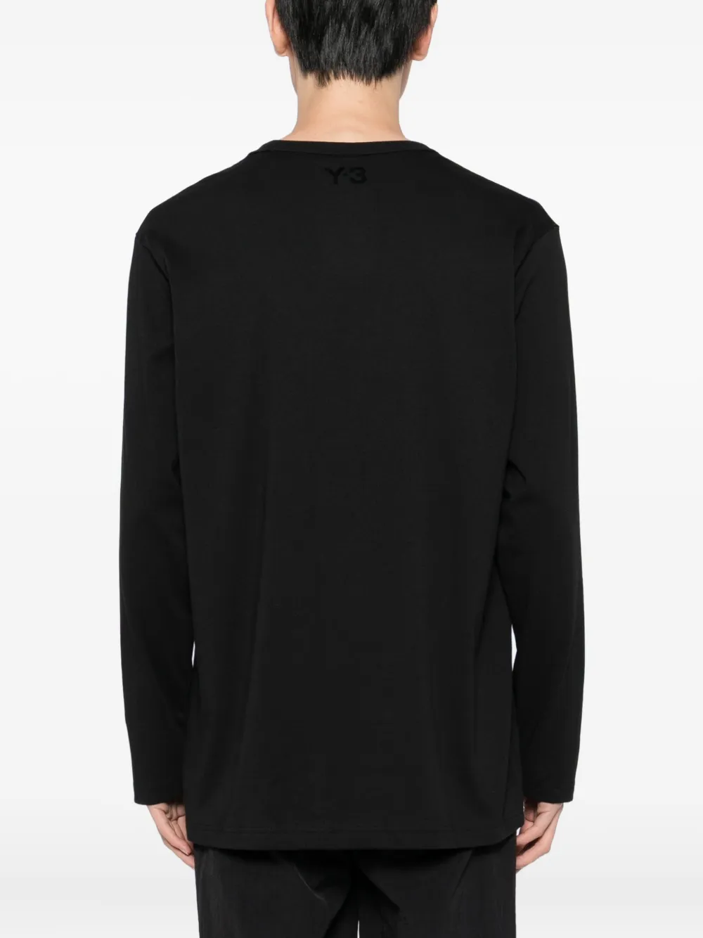 Y-3 Long-sleeve Cotton T-shirt In Black