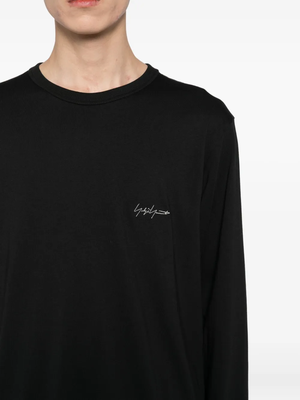 Y-3 Long-sleeve Cotton T-shirt In Black