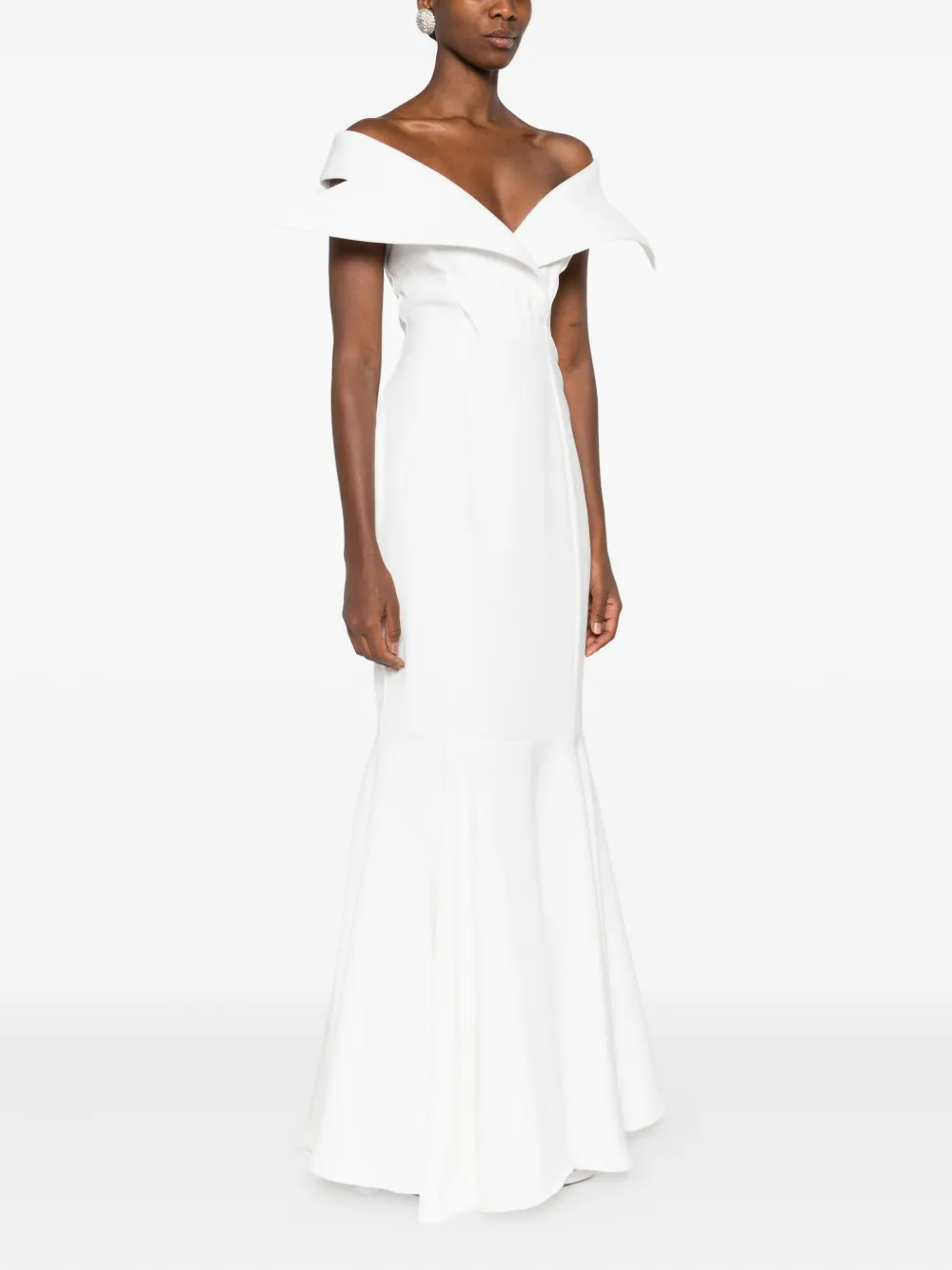 Vestiaire d'un Oiseau Libre Off-shoulder jurk Wit