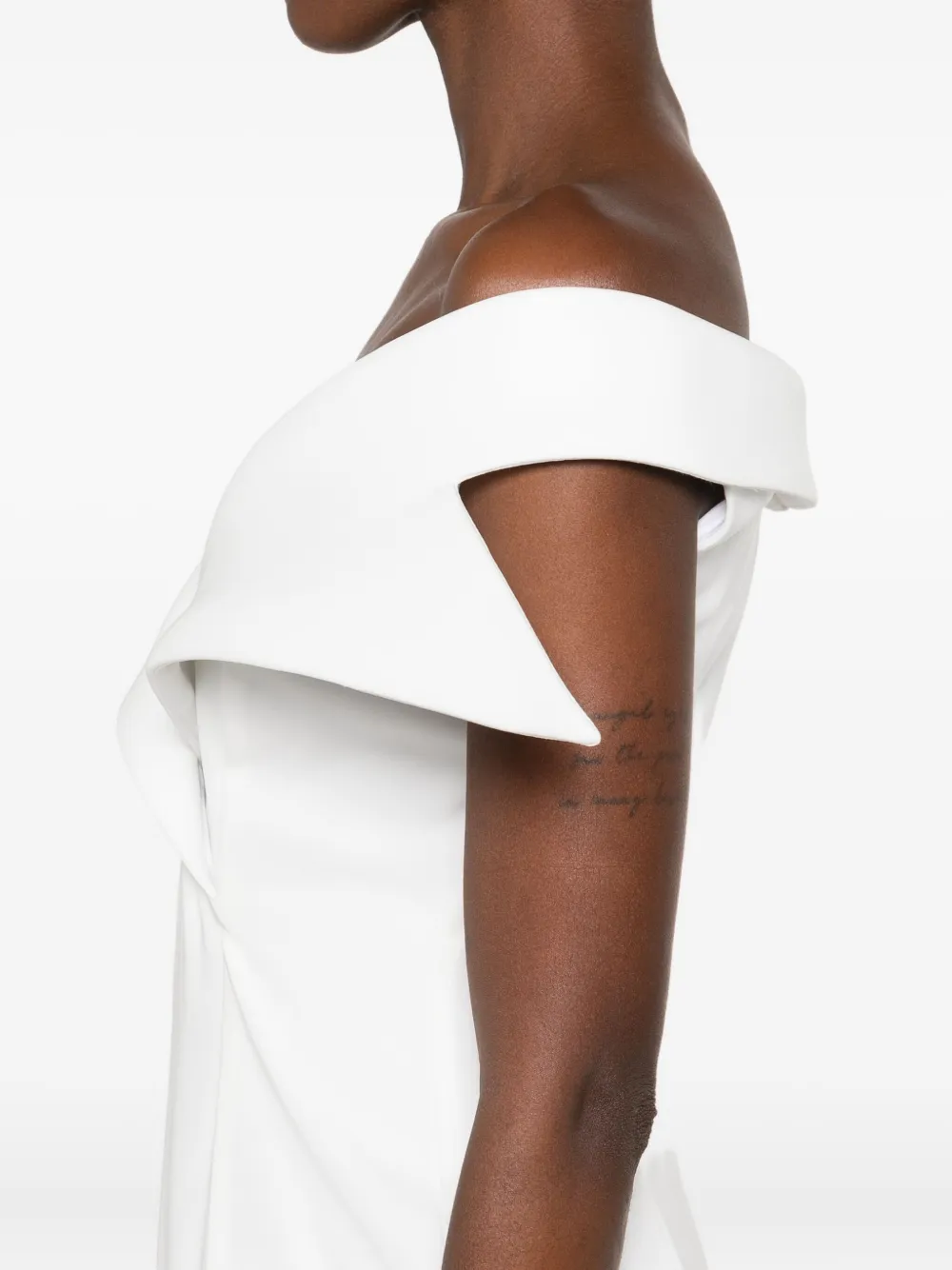 Vestiaire d'un Oiseau Libre Off-shoulder jurk Wit
