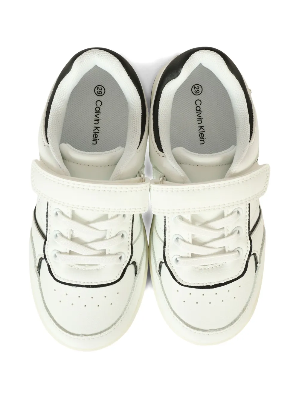 Calvin Klein Kids strap-detail logo sneakers White