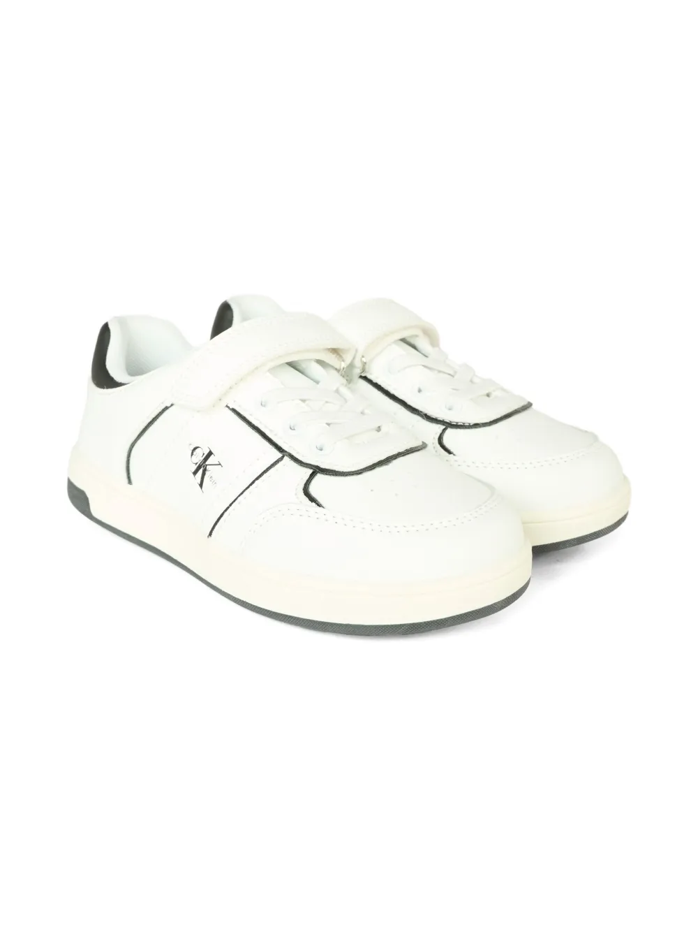 Calvin Klein Kids strap-detail logo sneakers White