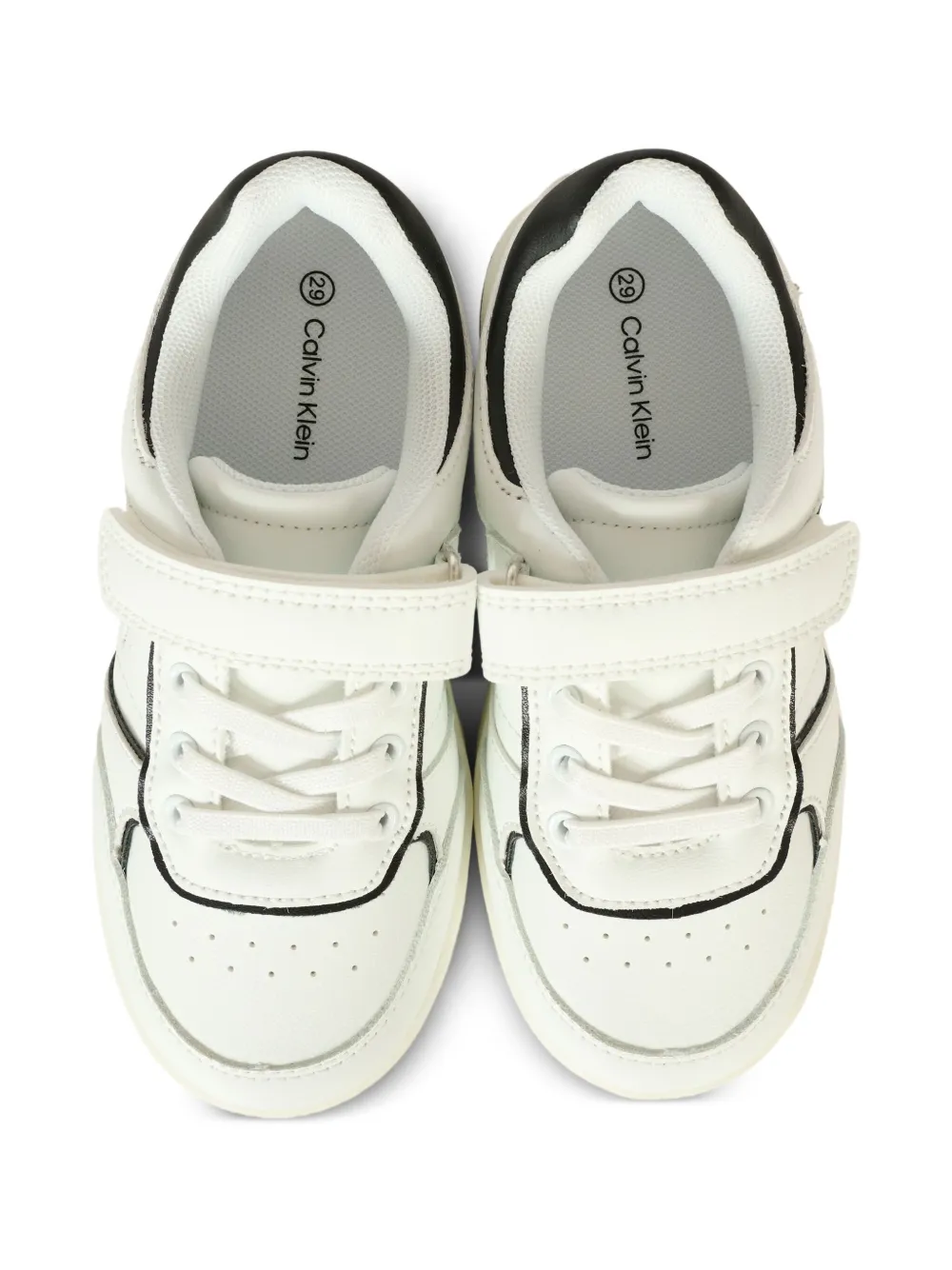 Calvin Klein Kids strap-detail logo sneakers White
