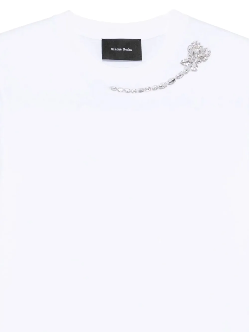 Simone Rocha Verfraaid T-shirt met ketting Wit