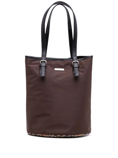 Burberry Pre-Owned tote Nova Check con ribete de nyon del siglo XX