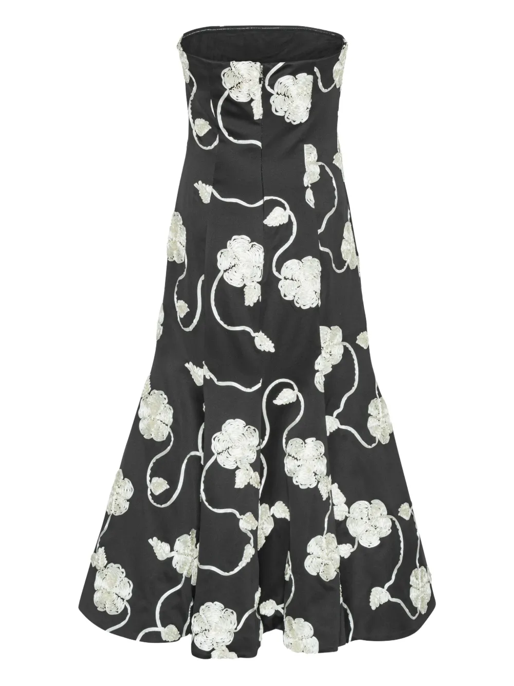 Rotate Birger Christensen Ana Embroidered Midi Dress In Black
