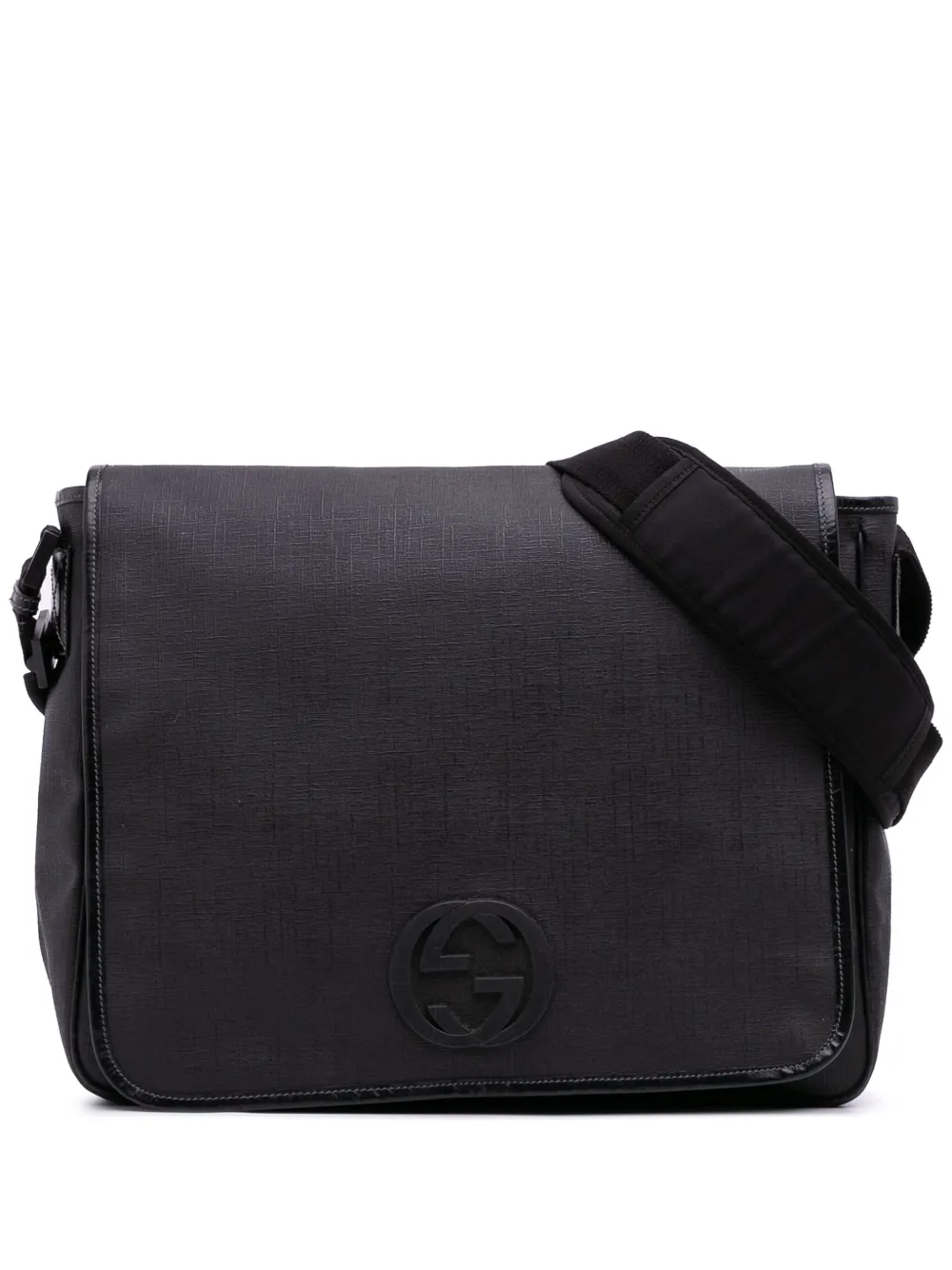 2016-2025 Large Coated Canvas Interlocking G Messenger Bag crossbody bag