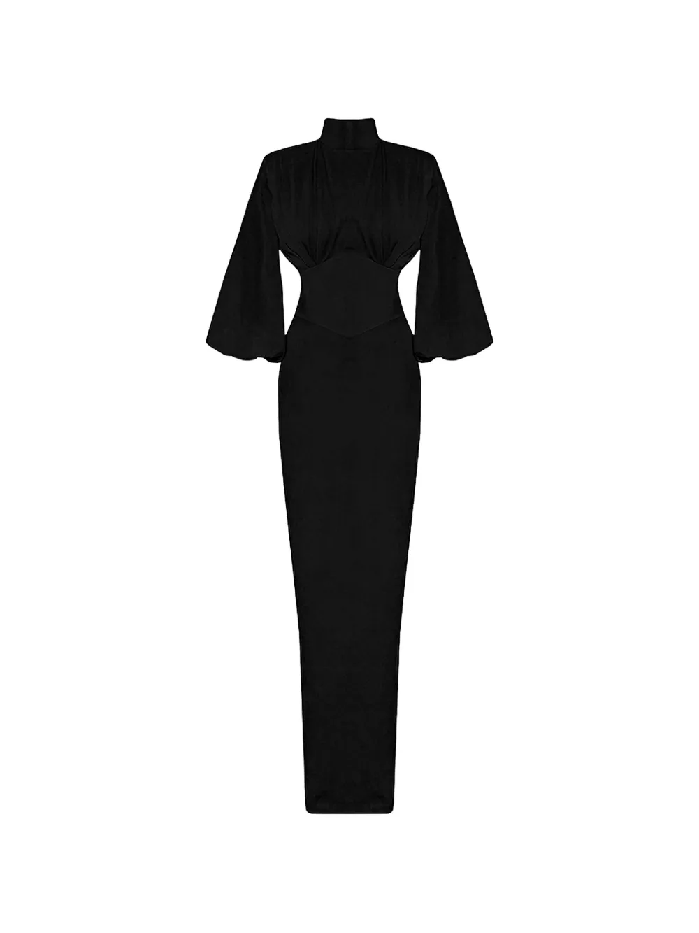 Vestiaire d'un Oiseau Libre high-neck puff-sleeve maxi dress