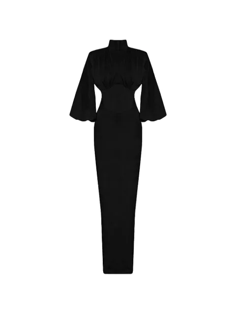 Vestiaire d'un Oiseau Libre high-neck puff-sleeve maxi dress