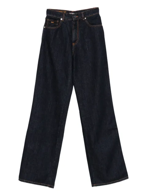 Kiton jeans con costuras naranja