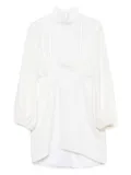 Vestiaire d'un Oiseau Libre high-neck balloon-sleeve dress - White