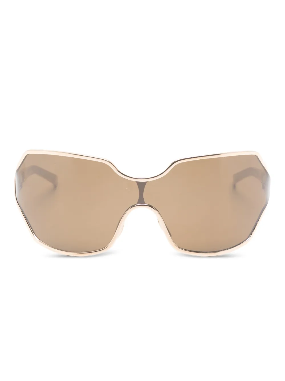 Christian Roth ジオメトリックフレーム サングラス - ゴールドトーン Christian Roth ジオメトリックフレーム サングラス - ゴールドトーン