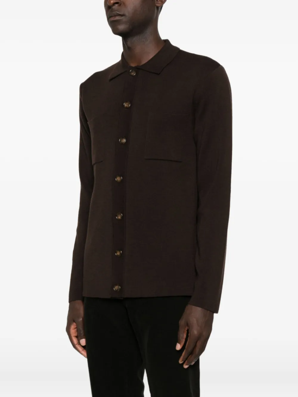 Daniele Fiesoli Buttoned Pocketed Cardigan In Brown