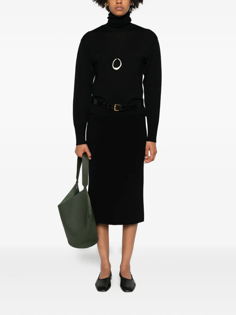 Daniele Fiesoli Turtleneck Merino-wool Sweater In Black