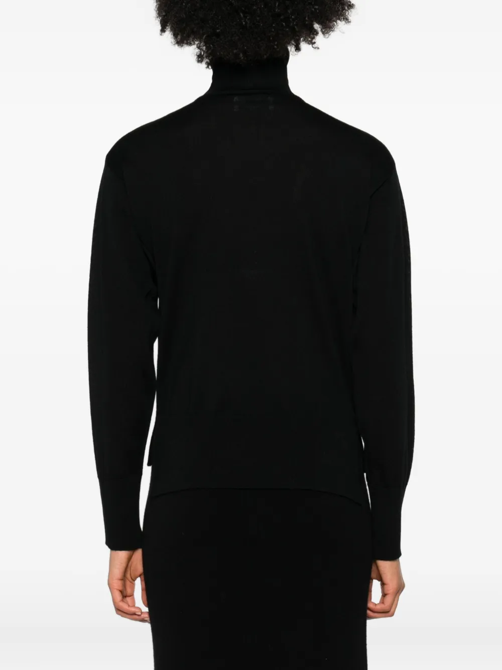 Daniele Fiesoli Turtleneck Merino-wool Sweater In Black