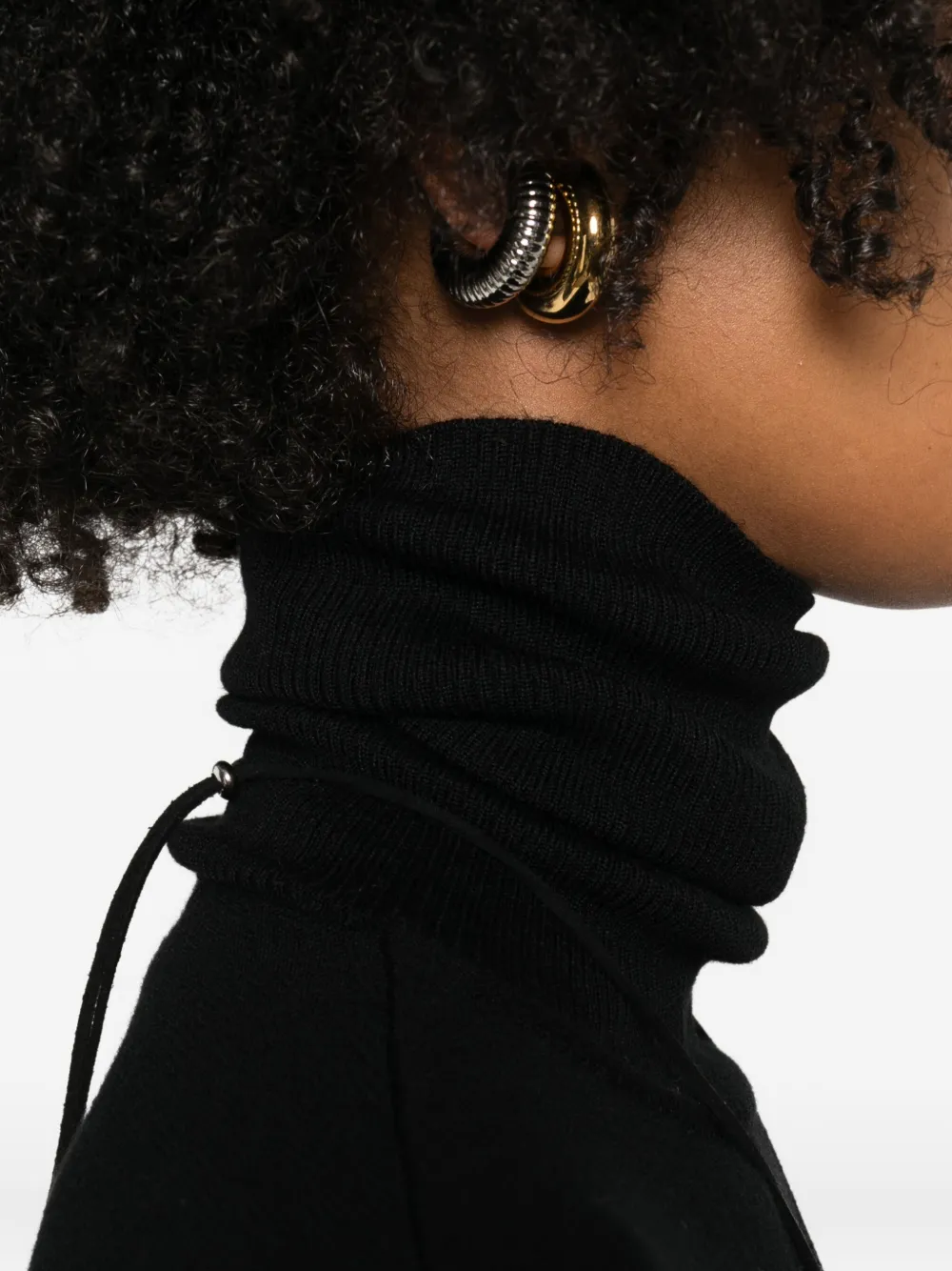 Daniele Fiesoli Turtleneck Merino-wool Sweater In Black