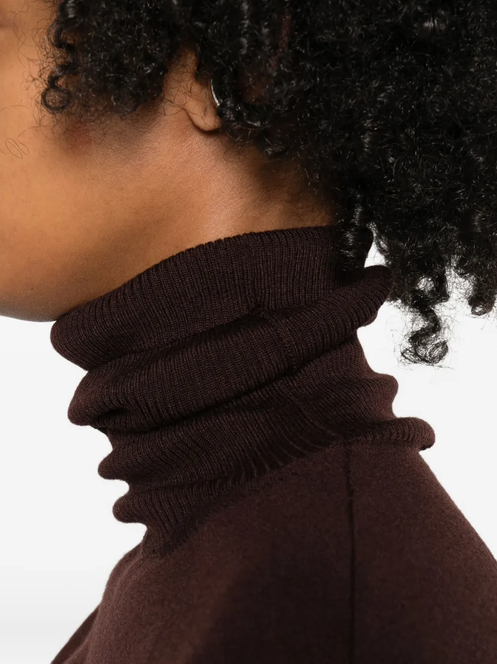 Daniele Fiesoli Turtleneck Merino-wool Sweater In Burgundy