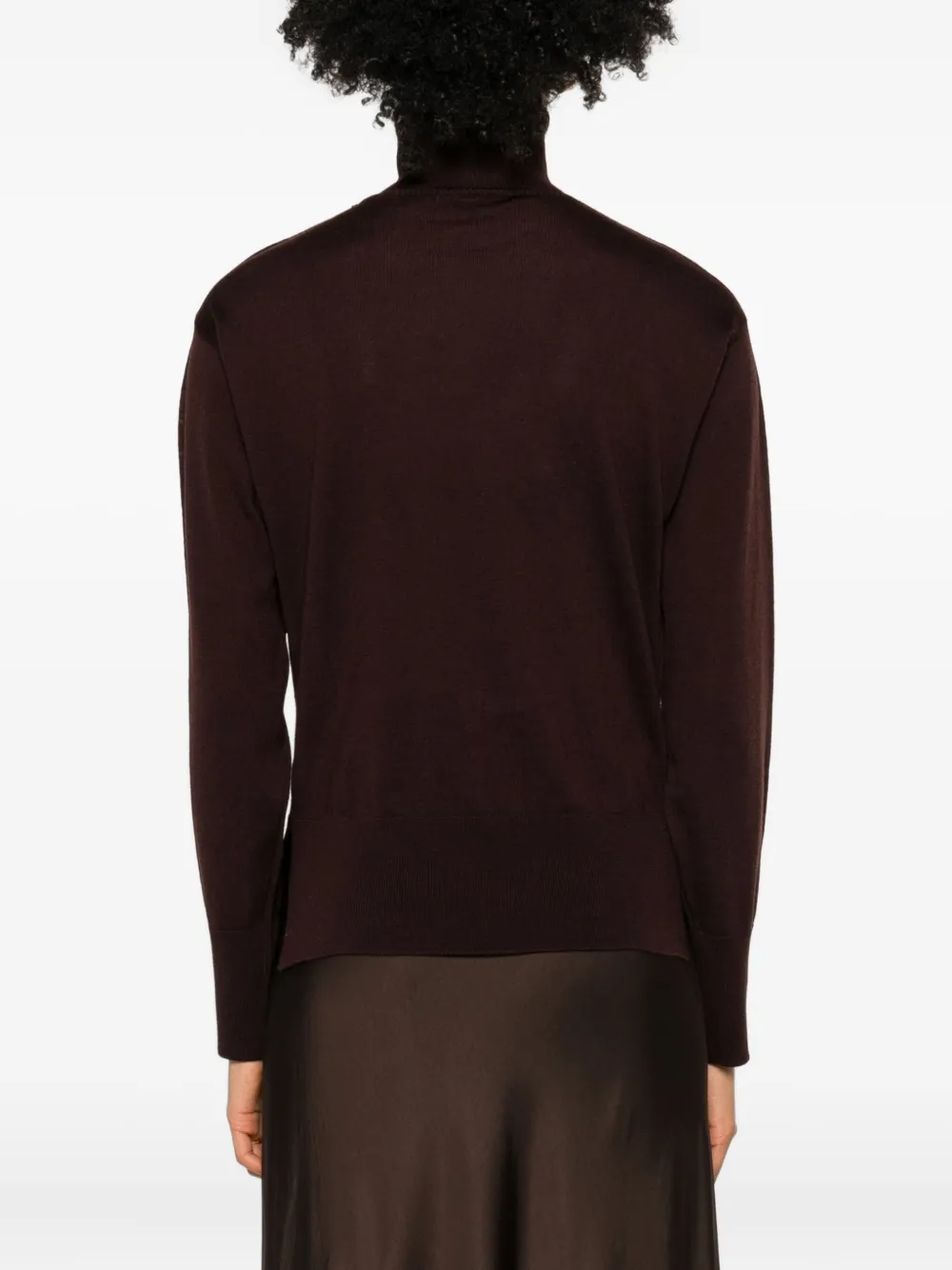 Daniele Fiesoli Turtleneck Merino-wool Sweater In Burgundy