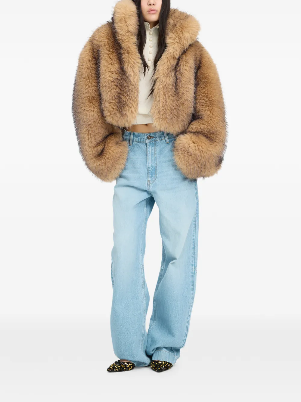 ROTATE BIRGER CHRISTENSEN high-neck cropped jacket
