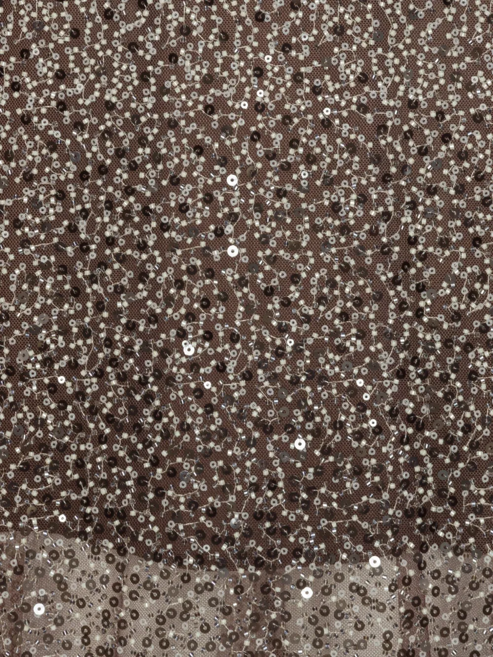 Rotate Birger Christensen Beaded Midi Tube Dress In Brown
