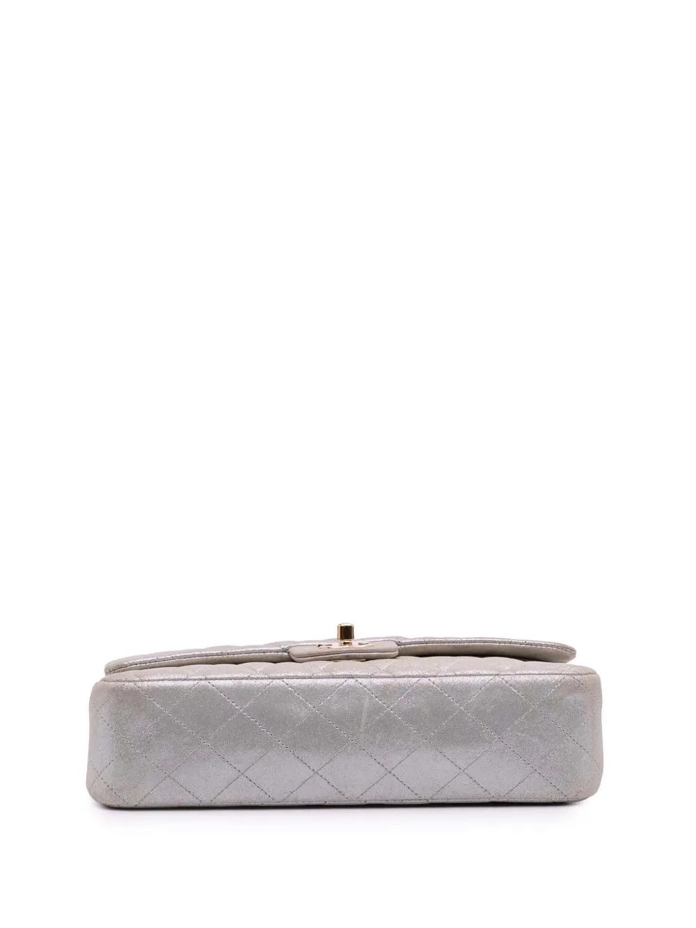 Pre-owned Chanel 2011 Medium Classic Iridescent Lambskin Double Flap Shoulder Bag In Brown
