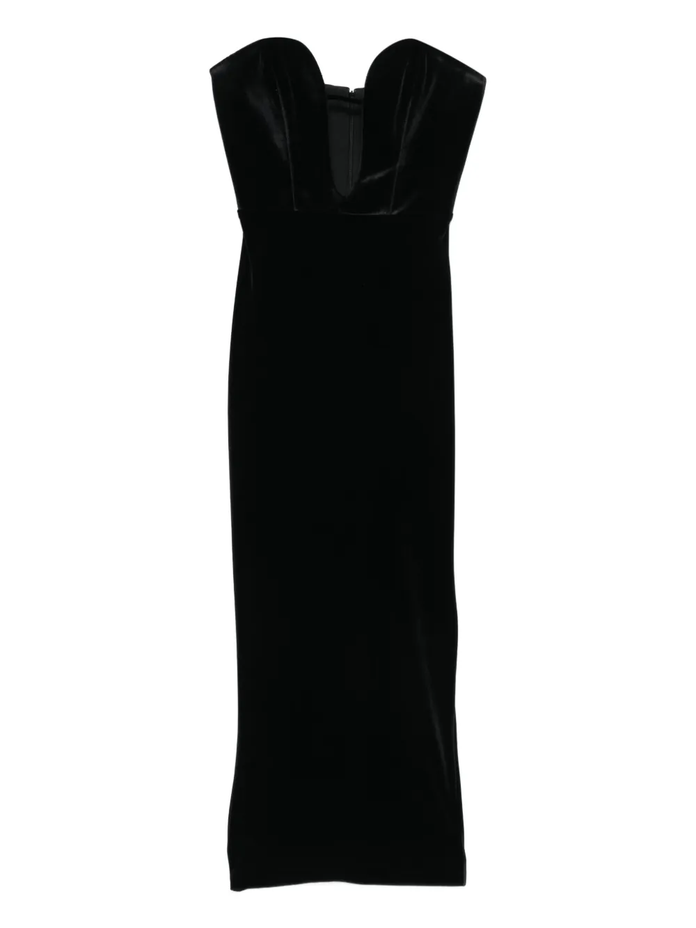 Vestiaire d'un Oiseau Libre off-the-shoulder velvet dress | Black | Image 1