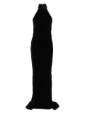 Vestiaire d'un Oiseau Libre open-back velvet gown - Black