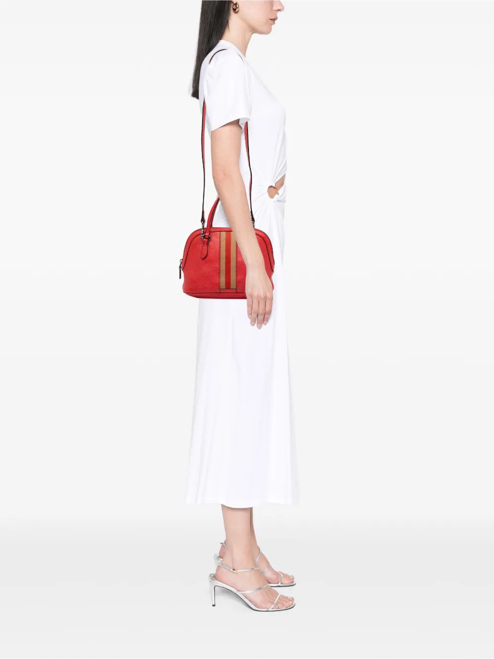 Gucci Pre-Owned 2016-2025 Mini Leather Web Dome satchel | Pre-Owned | Image 2