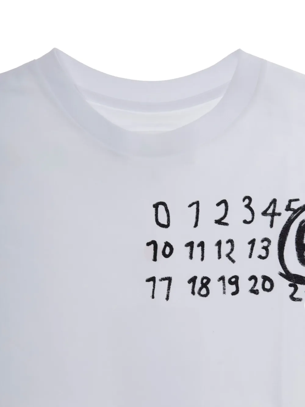 MM6 Maison Margiela Kids number-print T-shirt Wit
