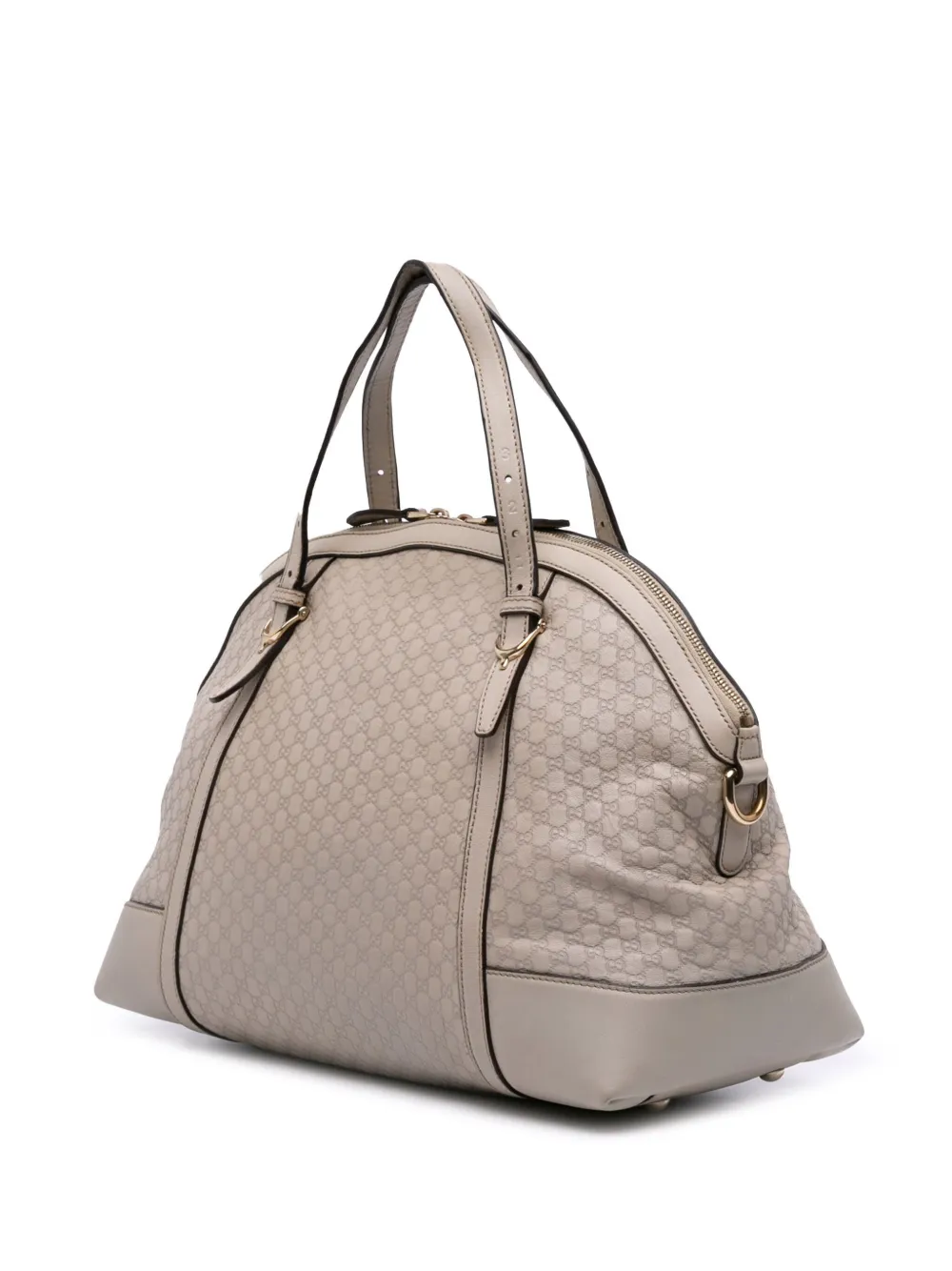 Pre-owned Gucci 2016-2025 Large Microssima Nice Dome Satchel In White