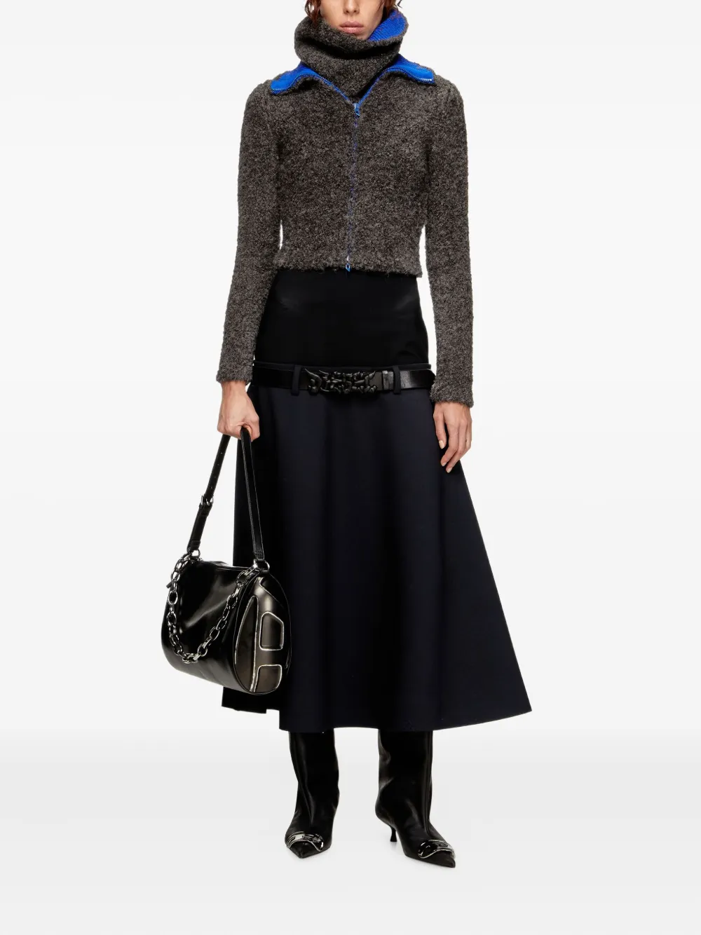 Diesel high-neck zip cardigan | Cardigans | Image 2