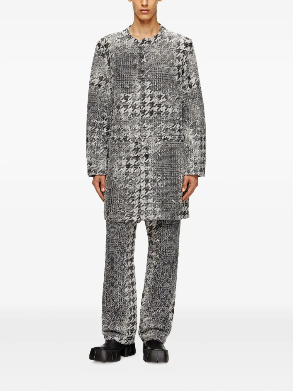 Diesel jacquard denim coat | Single Breasted Coats | Image 2