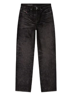 Diesel 2001 D-Macro 09I35 straight-leg Jeans | Black | FARFETCH
