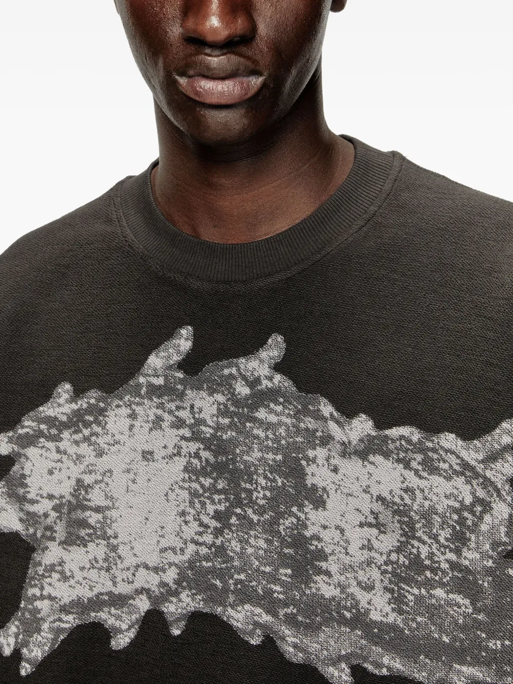 Diesel Sweatshirt With Graffiti Print In Black