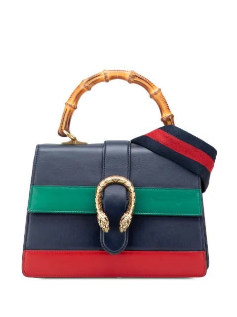 Gucci Pre-Owned 2016-2025 Medium Leather Bamboo Dionysus Web satchel