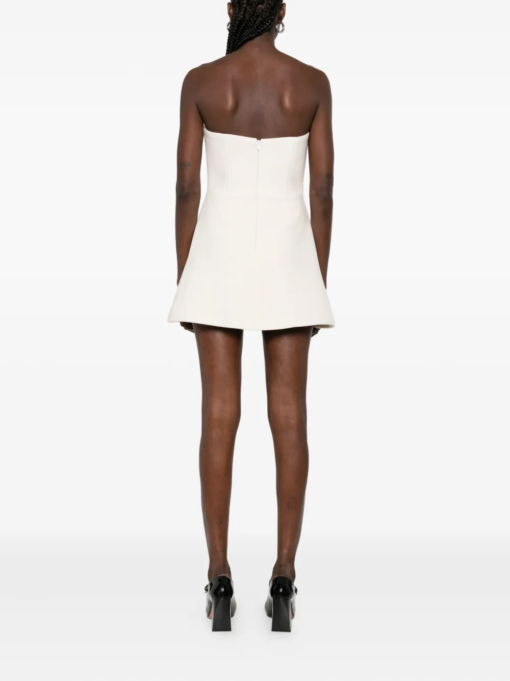 Vestiaire D'un Oiseau Libre Pocket Wool Mini Dress In White