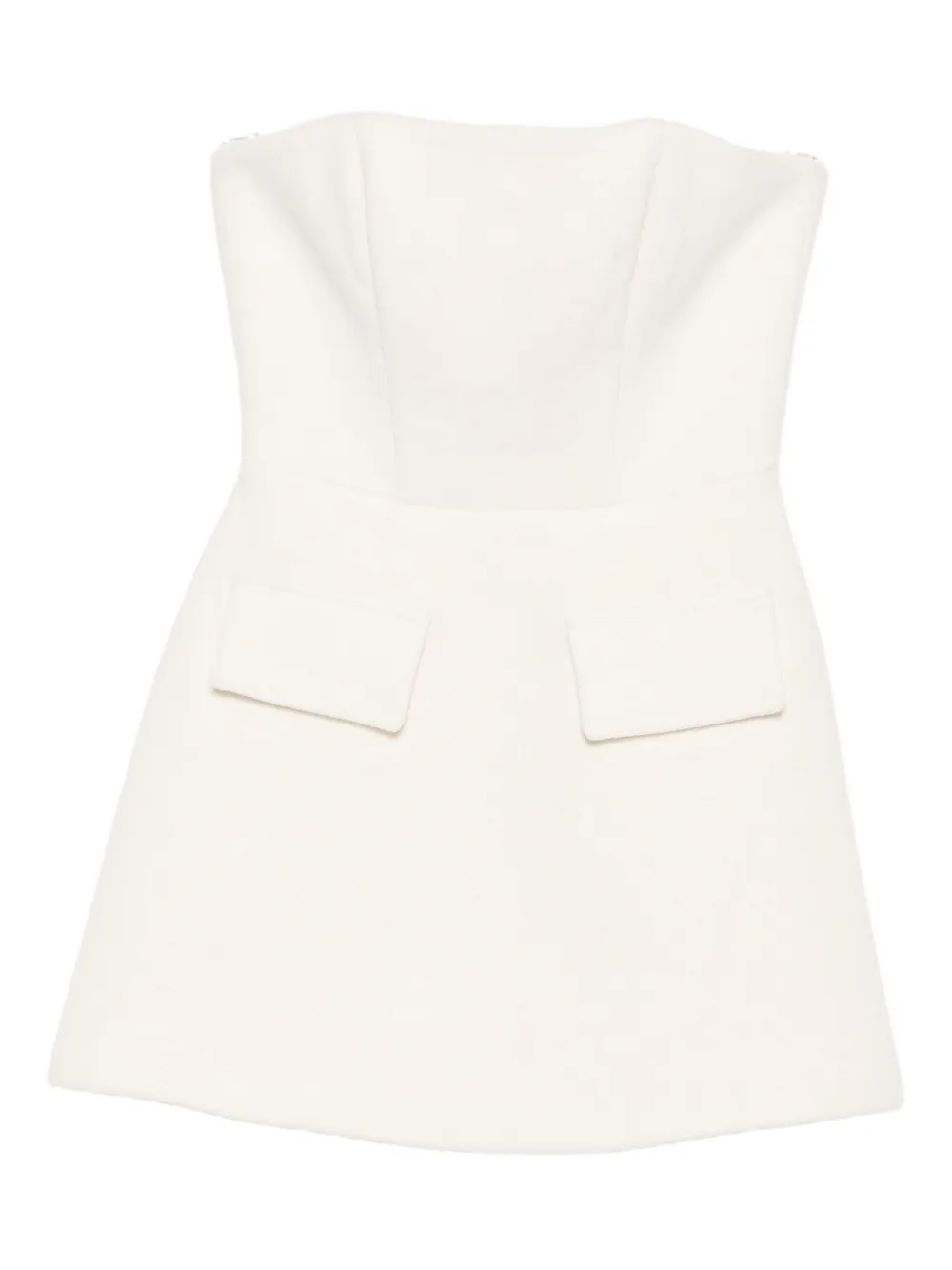 Vestiaire D'un Oiseau Libre Pocket Wool Mini Dress In White