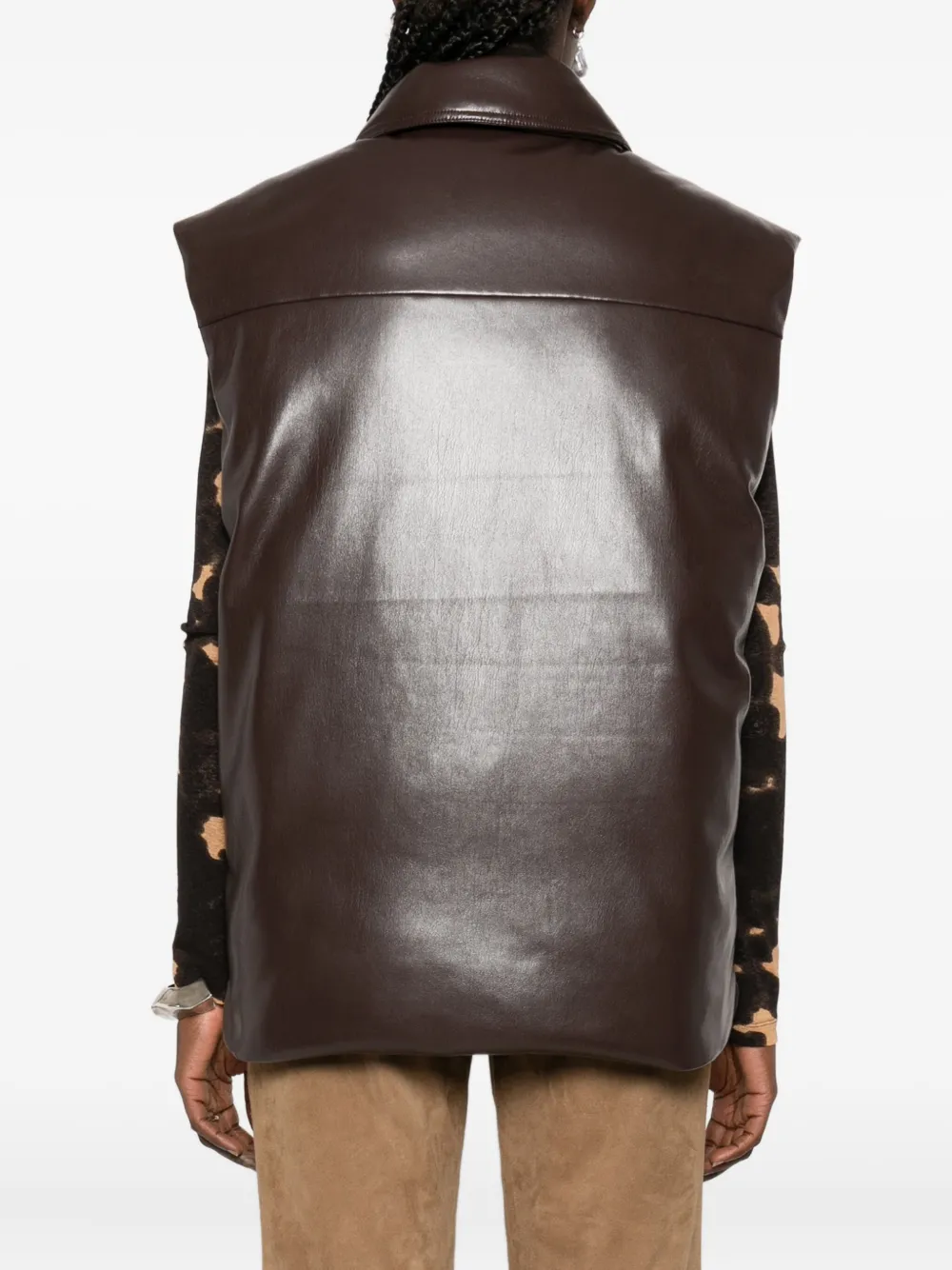 Nanushka Bodywarmer met opgestikte zak Bruin