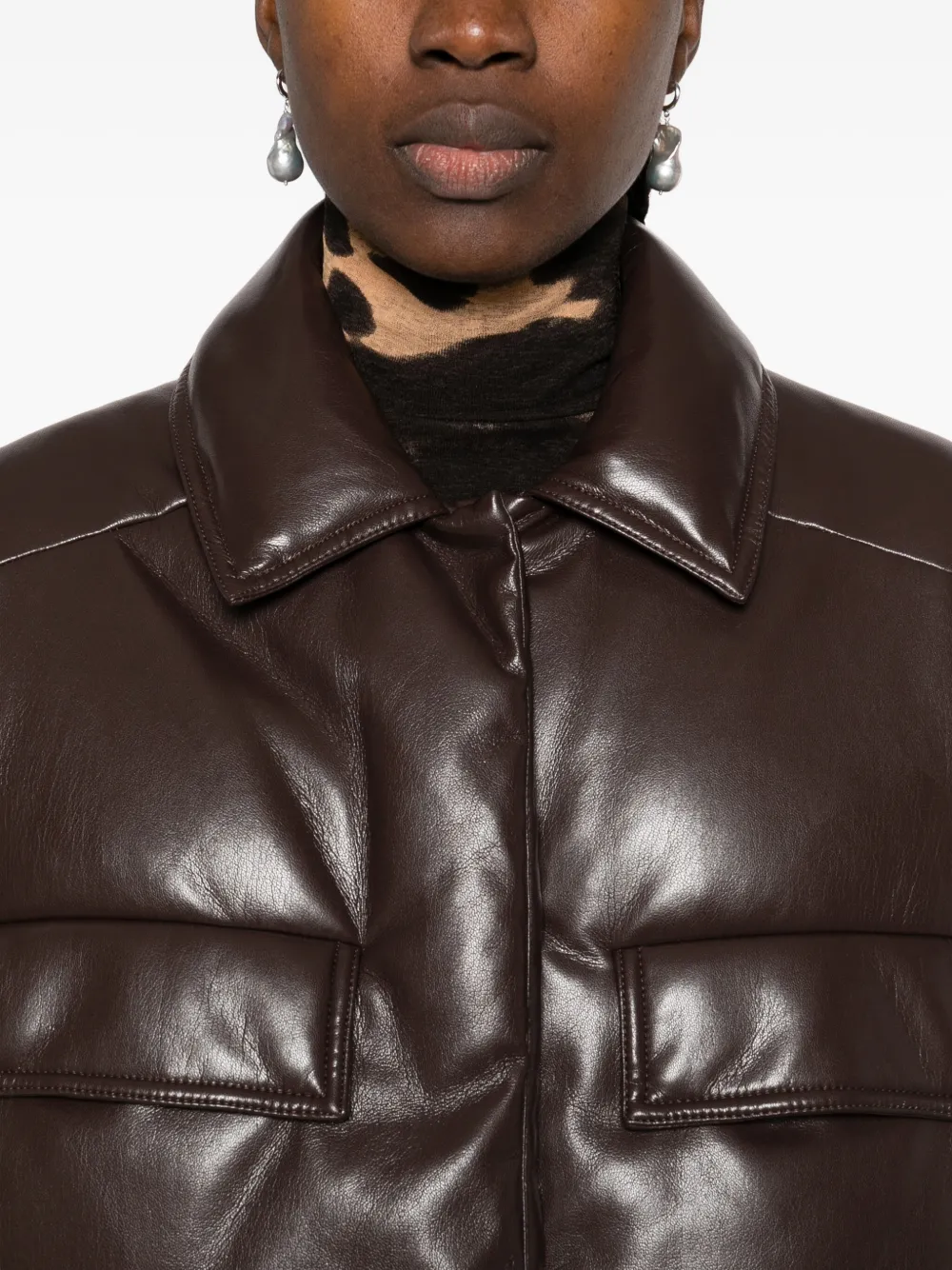 Nanushka Bodywarmer met opgestikte zak Bruin